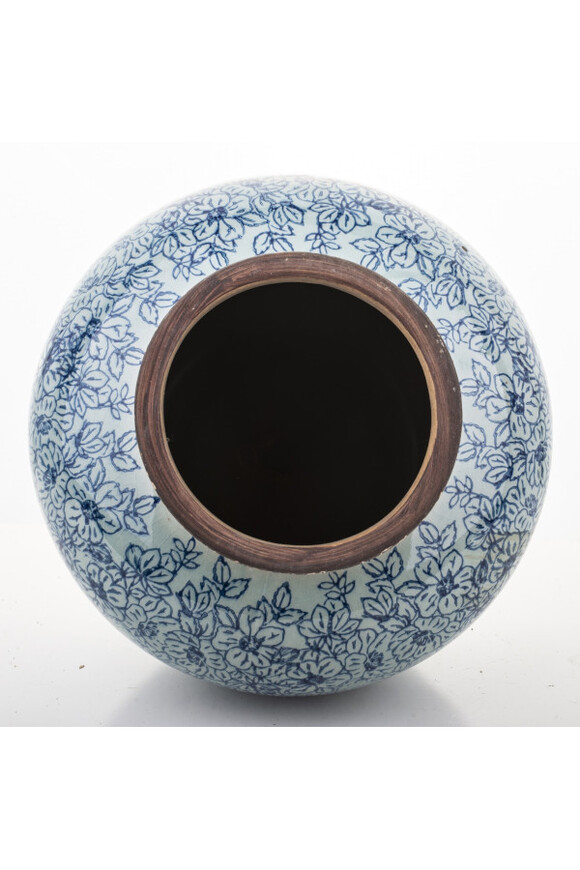 Blue Night ceramiczny wazon ze wzorem