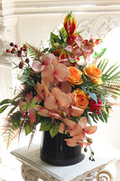 Orchida, bukiet nagrobny we wkładzie, dł.62cm