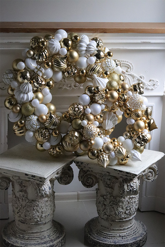 wianek bożonarodzeniowy Bombki