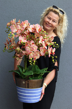 Granada Monaco Trendy, gumowy storczyk w niebieskiej donicy, wys.74cm