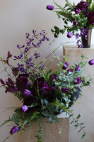 Purple Flowers, komplet dekoracji nagrobnych