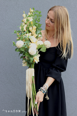 Vanilla, bukiet nagrobny do położenia, wys.100cm