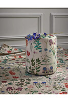 Marigold Essenza, pufa welurowa w kwiaty