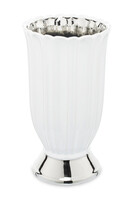 Classico, elegancki szklany wazon, biel w macie, wys. 27.5x15.5x15.5cm