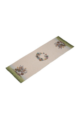 Zajączkowa Święconka, wielkanocny bieżnik gobelinowy, 140x42cm 