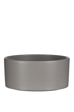 Erasmus, okrągła osłonka donica misa, taupe, wym.10x22cm