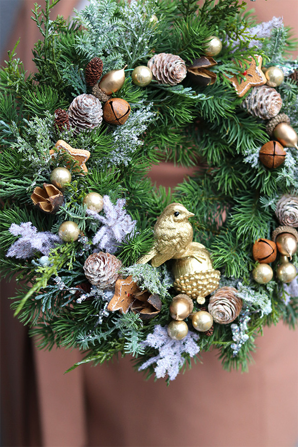 Frederico Winter, bożonarodzeniowy wianek z ptaszkiem