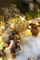 Kraina Misiów LED, świąteczny stroik na tacy