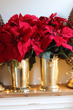 Gwiazda Betlejemska Deluxe Gold, wysokiej jakości sztuczna roślina, wys.50cm