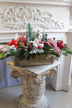 Lollypop Christmas, świąteczny stroik LED z dziadkiem, wym.36x70cm 