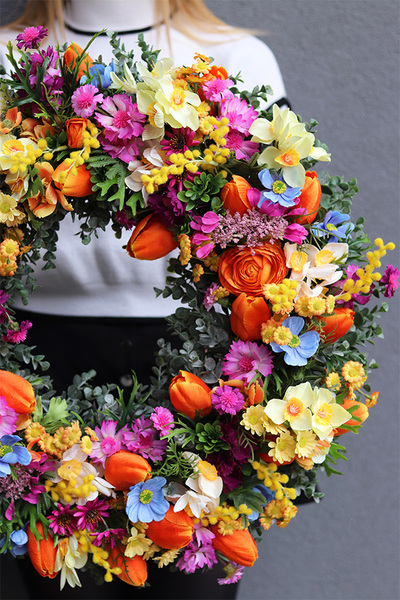 Coloretto, wiosenny wianek na drzwi