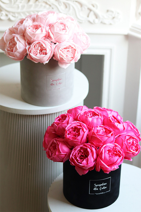 Soap Opera Light Pink, flowerbox na walentynki z mydlanymi kwiatami