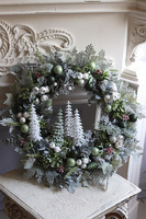 Leśny Zimowy, wianek bożonarodzeniowy z choinkami, śr.44cm