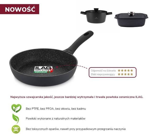 Granitex, brytfanna / naczynie żaroodporne z pokrywką, poj.5.6l, 32cm 