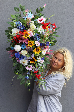 Klimasa Kolory, fioletowa wiązanka nagrobna,dł.76cm