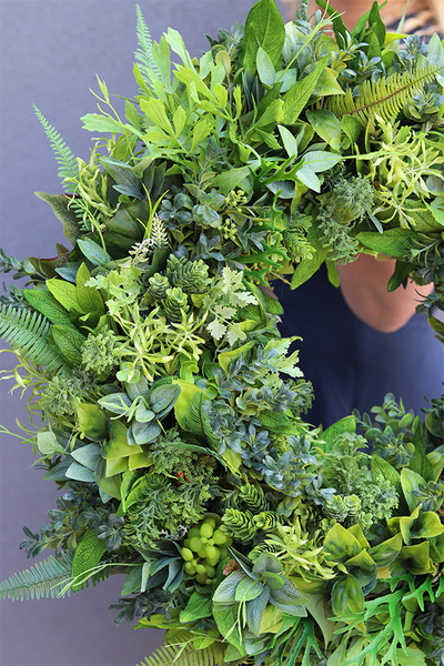 Greento, zielony wianek ozdobny, śr.60cm 