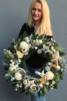 Scandi Effect, świąteczny wianek, LED