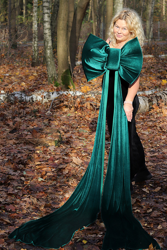 Velvet Papillon, welurowa kokarda pluszowa XXL