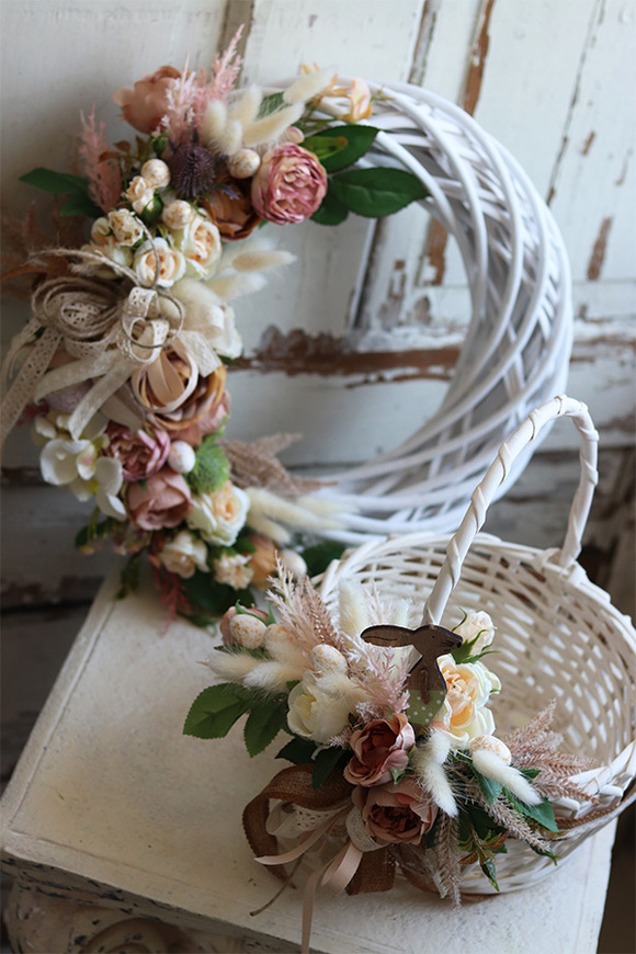 Teruso, wielkanocny wianek na drzwi, śr.37cm 