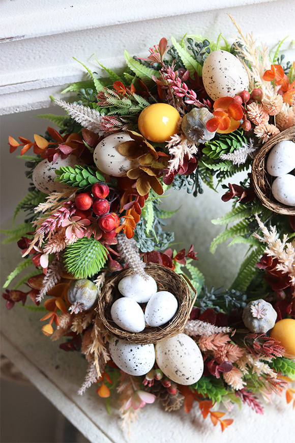 Kurnik, wielkanocny wianek z jajkami