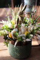 dekoracja wielkanocna w zielonej donicy Bunny A Star, wys.33cm