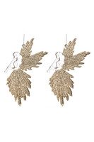 Crystalia, złote anioły A, kryształowe zawieszki świąteczne