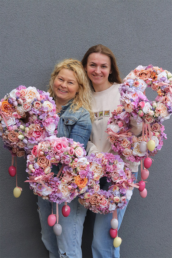 Bogactwo Natury Easter 2, kwiatowy wianek z jajkami