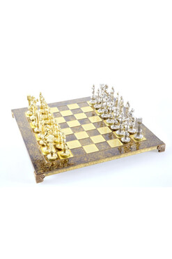 Renesans, ekskluzywne szachy metalowe, wym.36x36cm