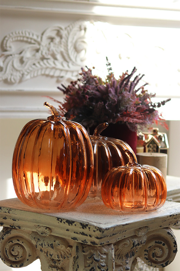 Glass Pumpkin, dekoracyjna dynia szklana	