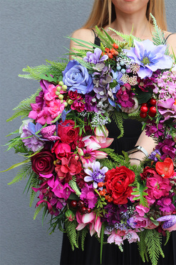 Temania, wianek dekoracyjny na drzwi, śr.47/55cm