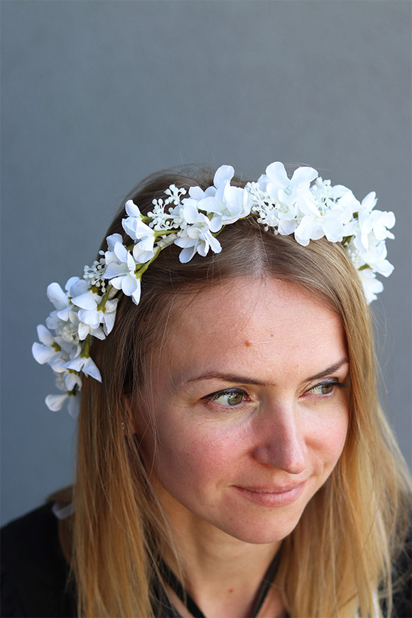  atrakcyjny wianek na głowę Komunia, rozmiar uniwersalny