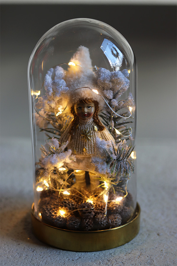 Kaja w Krainie Lodu, dekoracja świąteczna w szkle