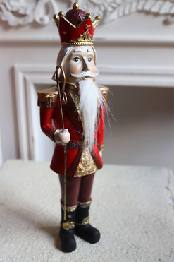Santa Claus, figurka bożonarodzeniowa, czerwony, wys.31cm 