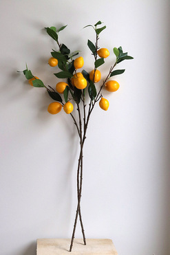 Lemon, gałązka sztuczna roślina cytryna, 2szt. dł.90cm