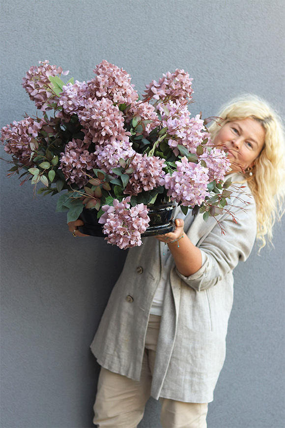 Violet Hortensje Deluxe, komplet dekoracji nagrobnych