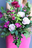 Pink Redutta II, bukiet nagrobny we wkładzie, dł.65cm