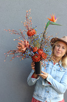 Domero, bukiet nagrobny we wkładzie, dł.74cm