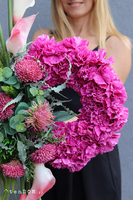 Różowa Magia, oryginalny wieniec nagrobny