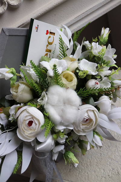 koperta / kompozycja flowerbox Leduna Chocolate, wym.29.5x30cm