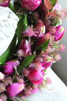 wiosenny wianek Tulipanowy Ciemny Róż