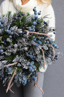 Borówkowa Zima, zimowy wianek z owocami