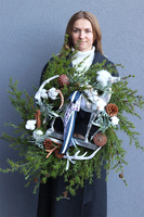 bożonarodzeniowy wianek W Modrzewiach, śr.72cm 