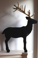 Reindeer Glamour świąteczna figurka renifer welurowy czarny