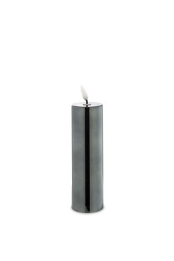 Black, migocząca świeca LED, wys.19cm