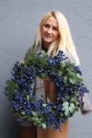 Granatowa Geruta, komplet zimowych dekoracji