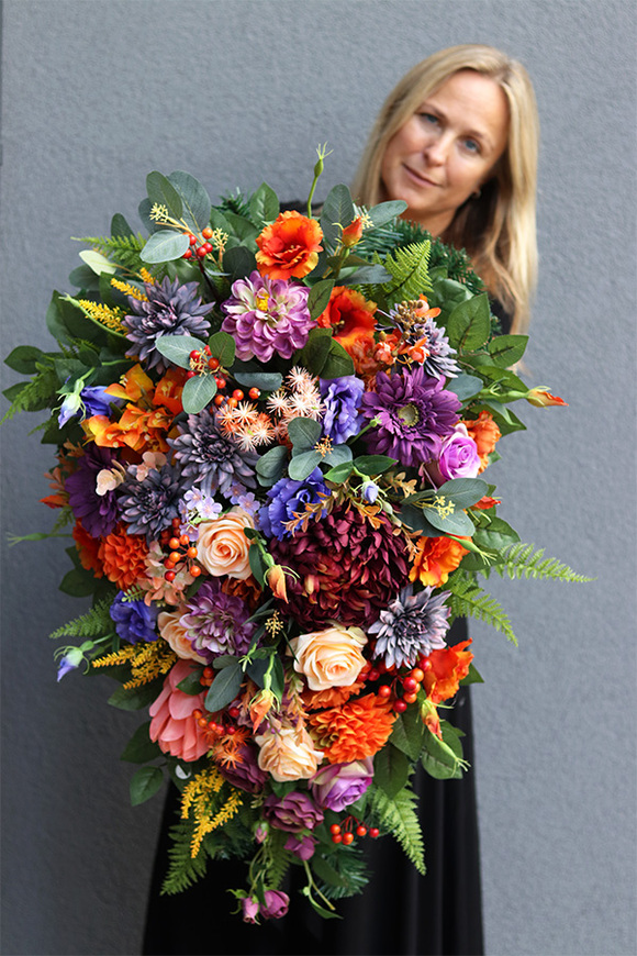 Jesień Życia, komplet jesiennych dekoracji nagrobnych