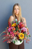 Jesienna Magia 2, barwny flowerbox z owocami