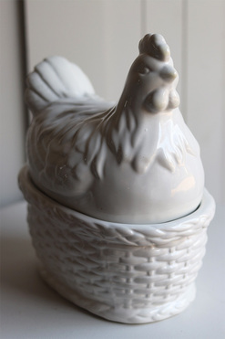 OD RĘKI Happy, kura chlebak pojemnik na pieczywo, wym.25x21.5x14.5cm