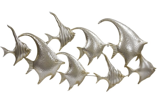 efektowny decor ścienny, Angelfish Silver, wym.53x102cm