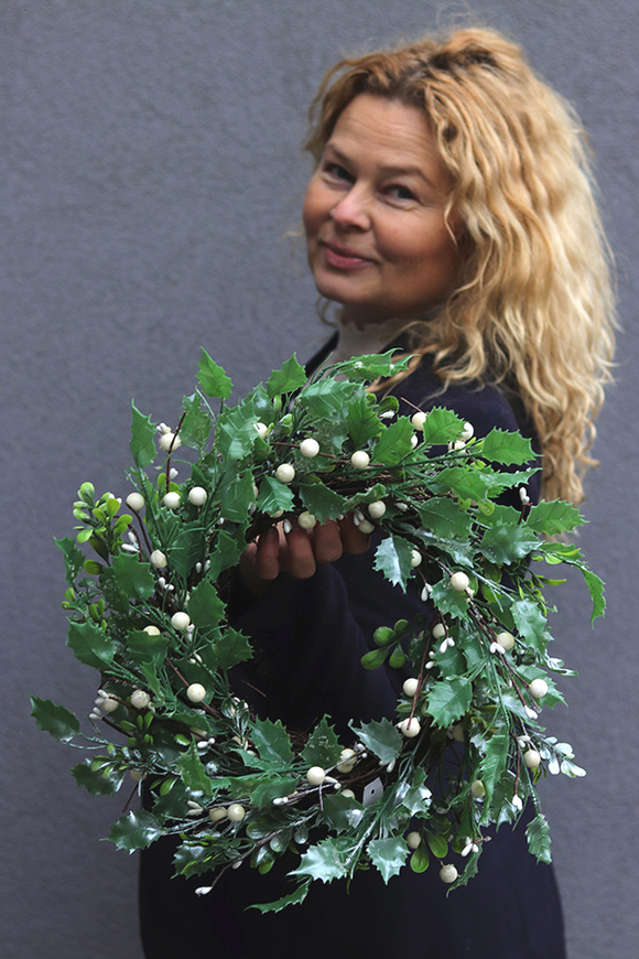 Pod Jemiołą, świąteczny wianek dekoracyjny